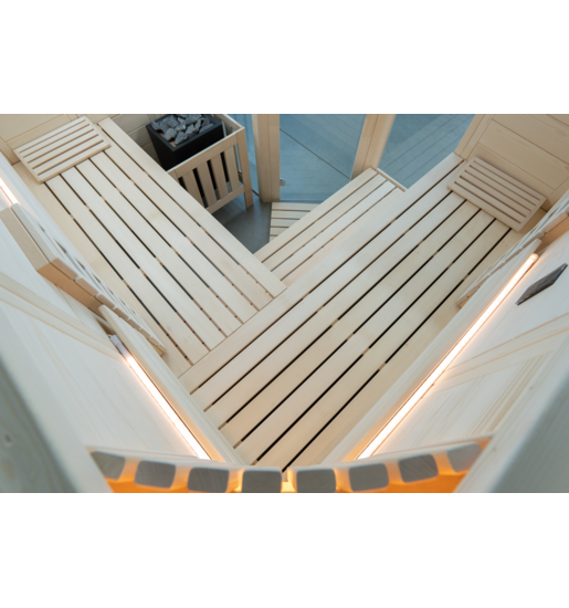 Harvia Arktis Infra+ | Massivsauna Infrarot Fichtenholz Innensauna Bausatz | 232 x 206 x 204 cm (B/T/H)