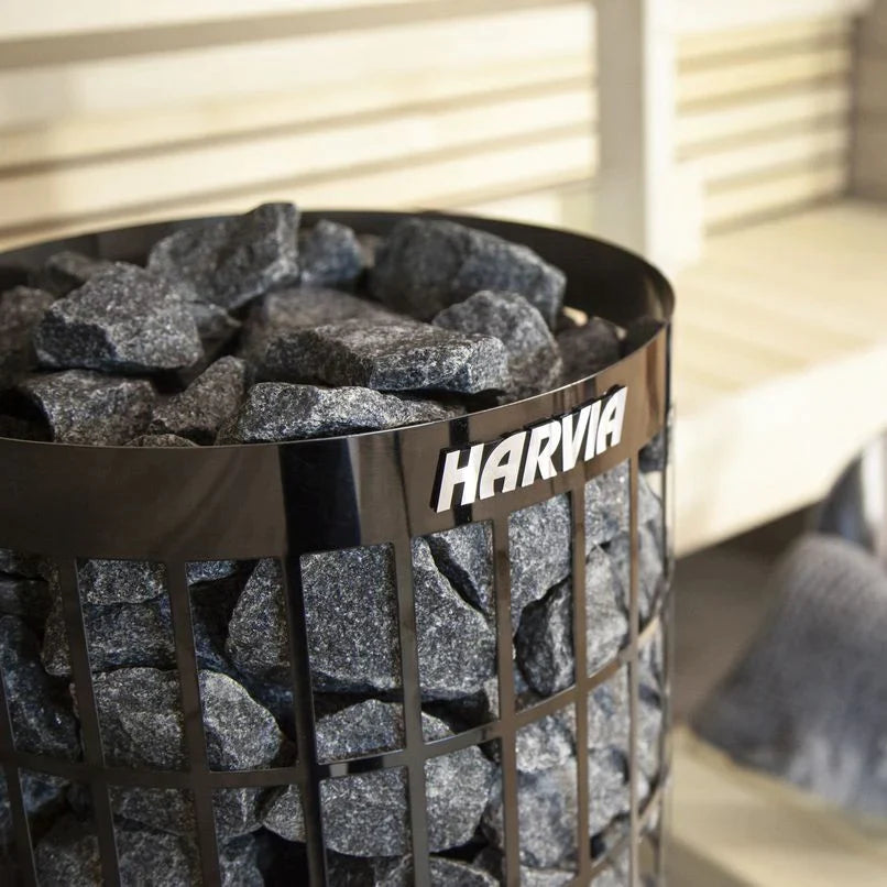 Harvia Cilindro E | Elektro Saunaofen Set mit Harvia CX110 Bedienfeld + Saunasteine | 6,8 kW / 9 kW