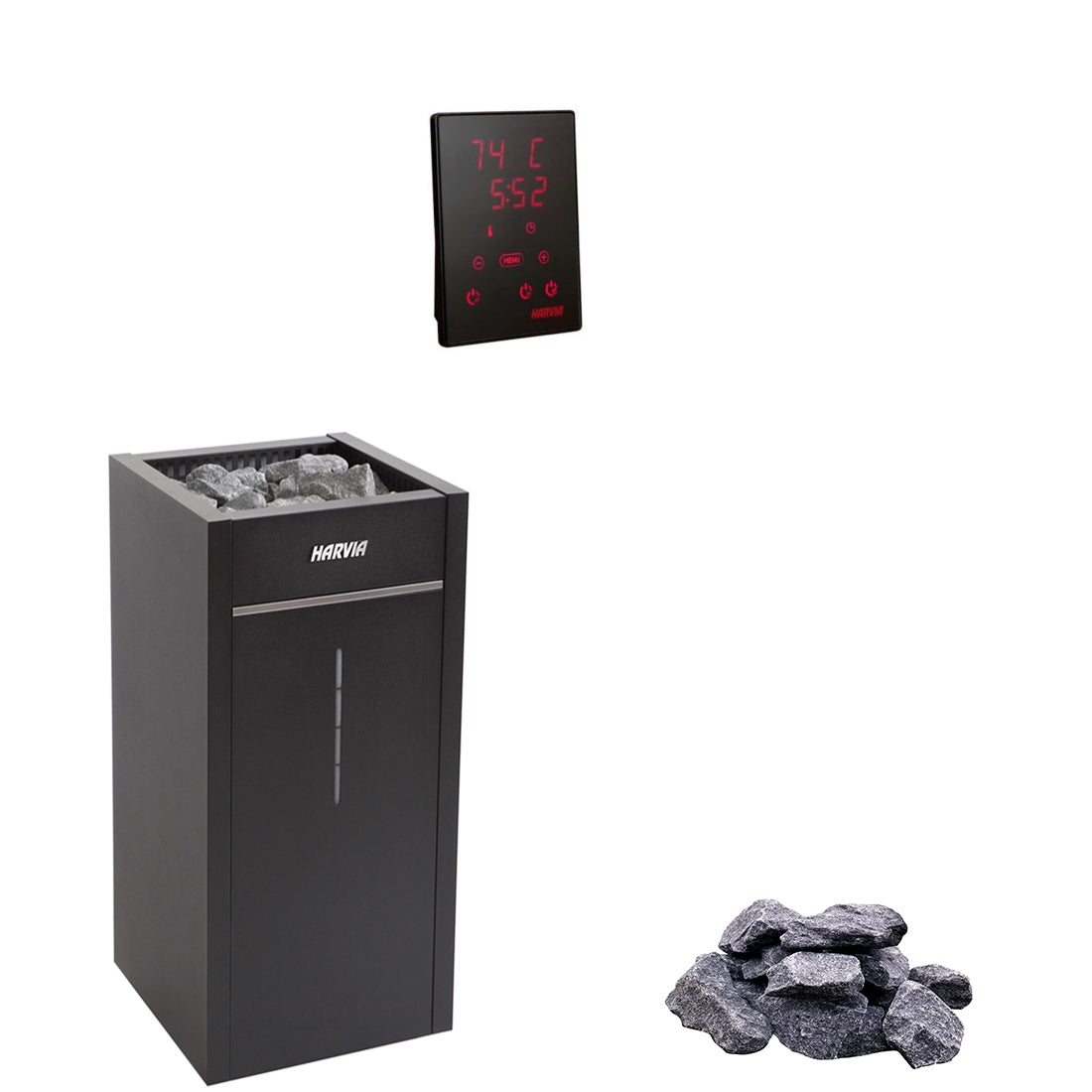 Harvia Virta Combi Komplettset | Sauna Elektroofen mit Verdampfer Funktion - CX110C Bedienteil | 6.8 / 9 kW / 10.8 kW