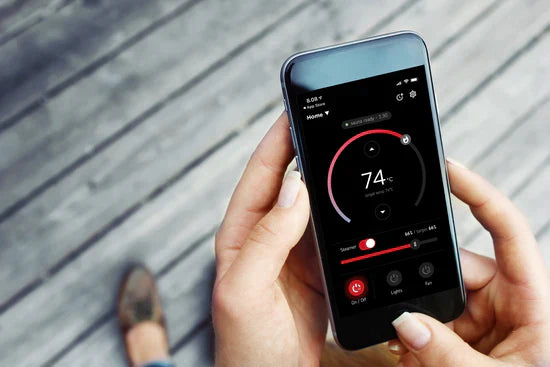 Harvia Virta Combi Komplettset | Sauna Elektroofen mit Verdampfer Funktion - CX110C Bedienteil und Steuerung über das Handy | 6.8 / 9 / 10.8 kW