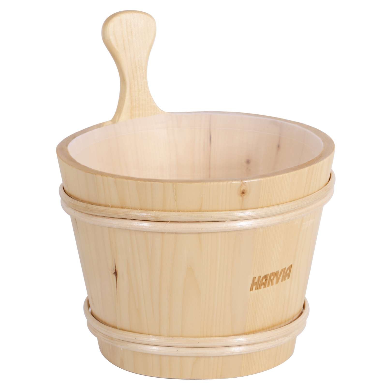 Harvia Saunazubehör Eimer 4 l / 7 l Holz mit Kunststoff-Innenbehälter | SAC10003 / SAC10107