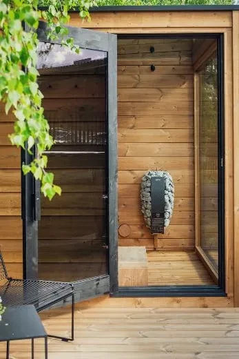 Harvia x Kirami FinVision Sauna M Dawn inkl. Harvia Spirit XW 9 kW Elektroofenset