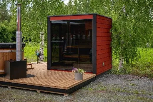 Harvia x Kirami FinVision Sauna M Dawn inkl. Harvia Spirit XW 9 kW Elektroofenset