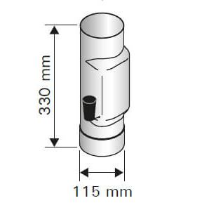 Harvia WZ115030SP | Drosselkappe Edelstahl Schornsteinmodel 115 mm | WZ115030SP