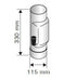 Harvia WZ115030SP | Drosselkappe Edelstahl Schornsteinmodel 115 mm | WZ115030SP